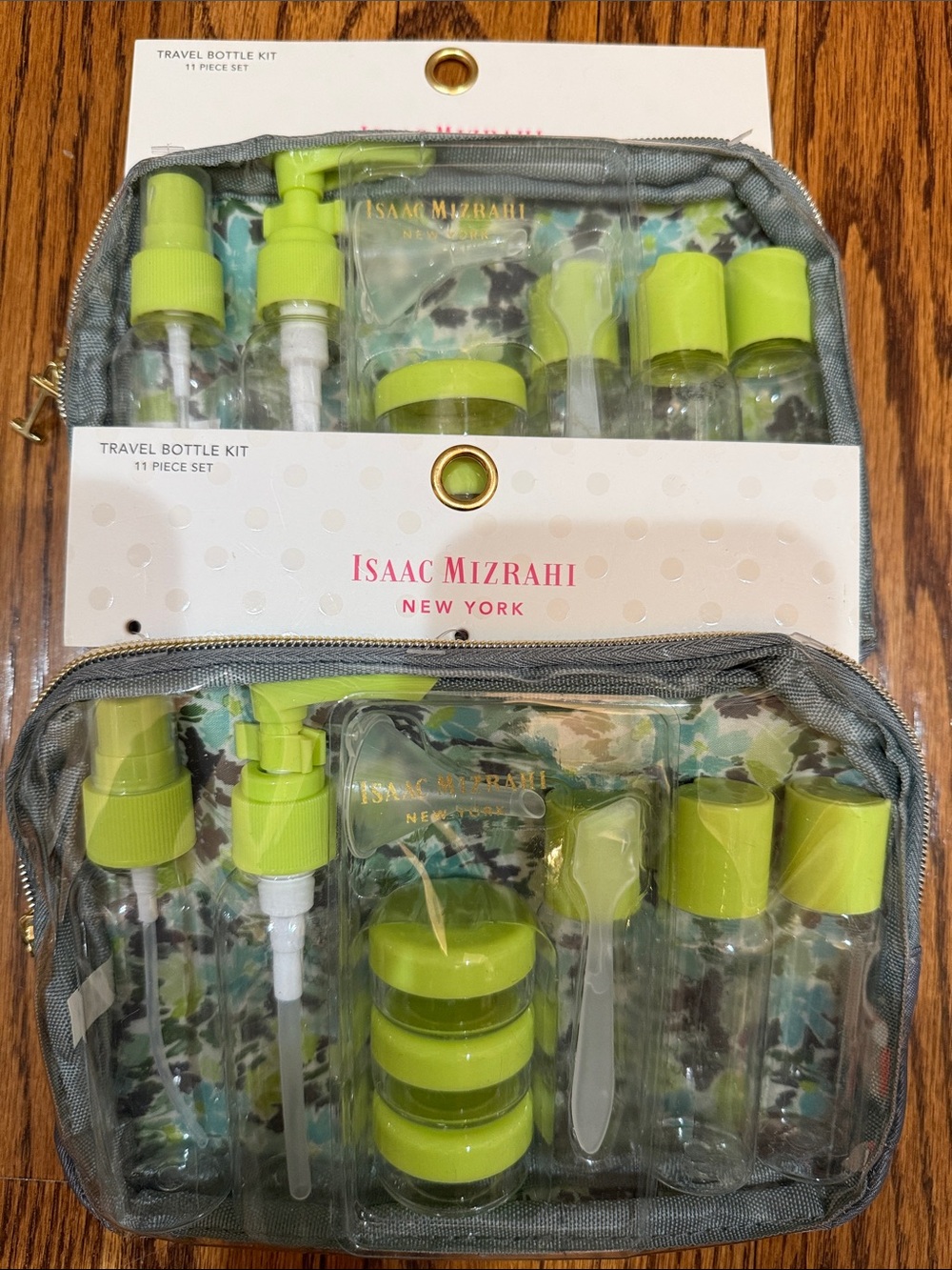 Isaac Mizrahi Lime Green Travel Bottle Kit